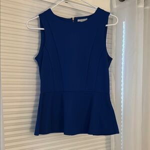 H&M Blue Peplum Sleeveless Blouse